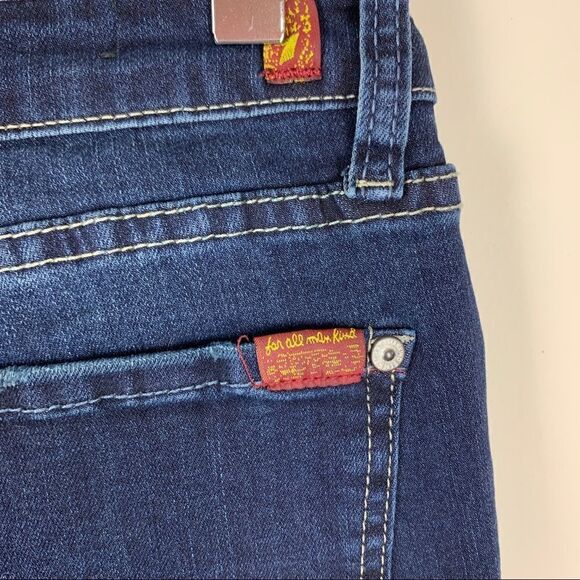 7 For All Mankind Slimmy Dark Denim Jeans size 16 - Picture 2 of 11